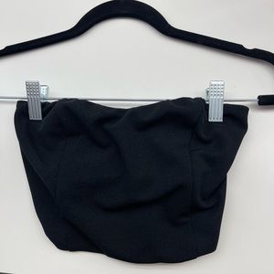 lace up black strapless crop top! 🤍